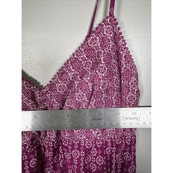 American Eagle Outfitters Babydoll Maxi Dress 0 Fushia Pink Boho Y2K Cottagecore - Picture 8 of 8